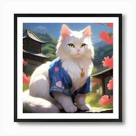 Japanese cat 1 Art Print