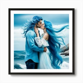 lovers Kiss Art Print