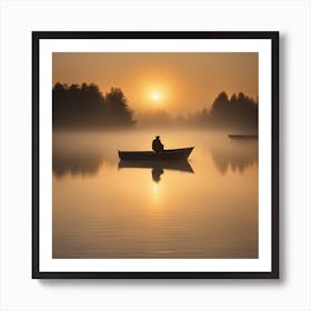 Sunrise On The Lake Art Print