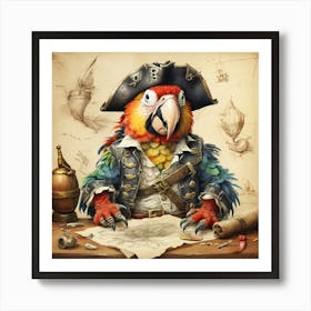 Pirate Parrot 11 Art Print