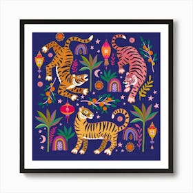 Good Luck Tigers Art Print