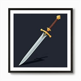 Default Sword Simple Cartoon Vector Item Design 0 Art Print