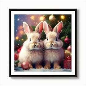 Firefly Adorable Christmas Bunnies In Festive Pastel Charm 91575 (2) Póster