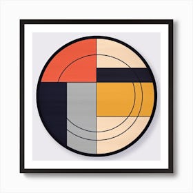 Squares and Circles Waltz: Mid Century Abstract Bliss Art Print