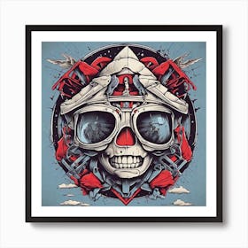 Skull T-Shirt Design 4 Art Print