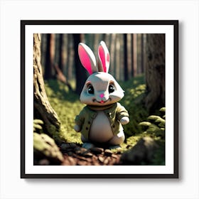 Rabbit In The Woods 10 Art Print