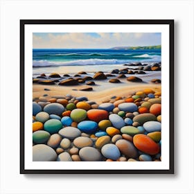 Pebbles On The Beach 1 Art Print