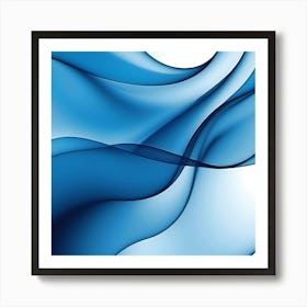 Abstract Blue Wave 16 Art Print