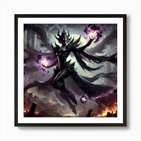 A Dark And Intense Sci Fi Action Scene Featuring Q Art Print