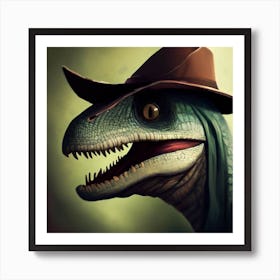Classy T-Rex Art Print