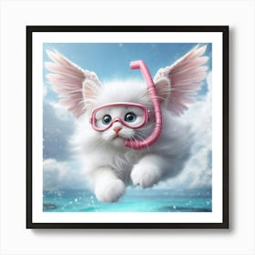 Angel Cat Art Print