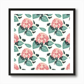 Flowers Hydrangeas Art Print