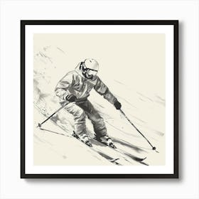 Skier On Skis 1 Art Print