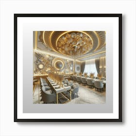 Gold Dining Room Art Print