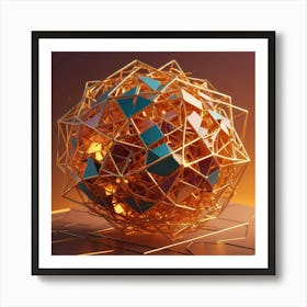 Sphere Of Gold Art Print