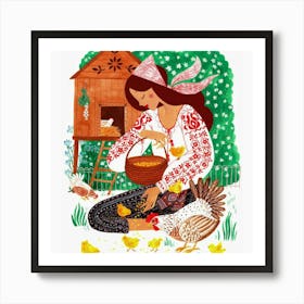 Village girl 1 Art Print