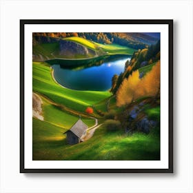 Lake In The Mountains 34 Art Print