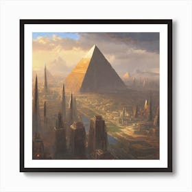 Pyramids Of Giza Art Print