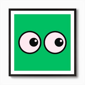 I See You Eyes Fun Green Art Print