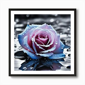 Rose In The Rain Art Print