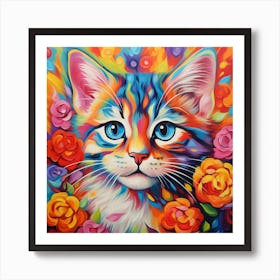 Kitty Painting Art Print