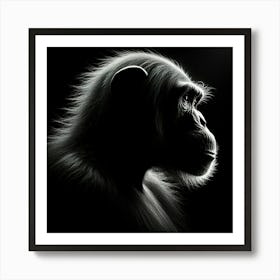 Portrait Of A Chimpanzee Art Print