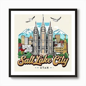 Salt Lake City Utah Art Print