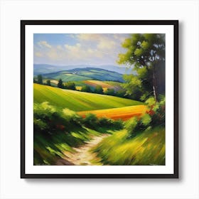 Path Through The Fields Art Print