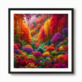 Colorful Forest 1 Art Print