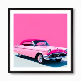 Pink Chevrolet Bel Air Art Print