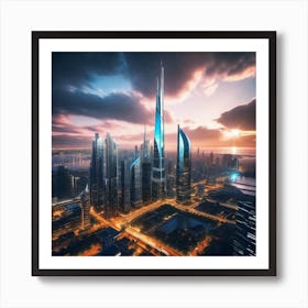 Dubai Skyline 3 Art Print