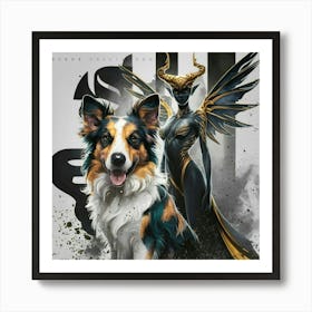 Dog And An Angel Art Print