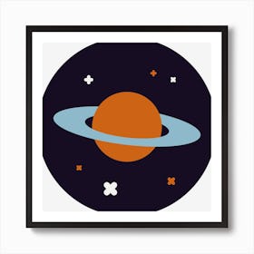 Saturn Planet Orbit Universe Star Galaxy Art Print