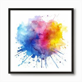 Watercolor Splatter Art Print