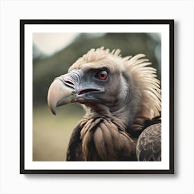Ai Close up Portrait Of Vulture Art Print