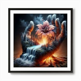 Hand Of Fire Art Print