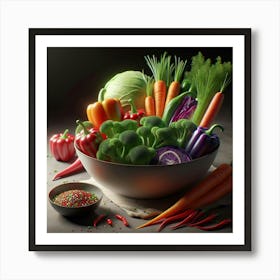 Vegetables In A Bowl Art Print