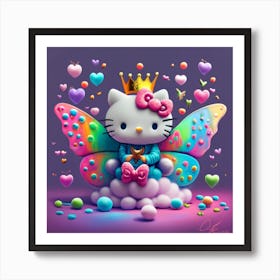 Hello Kitty Fairy Art Print