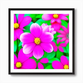 Pink Flowers 4 Art Print