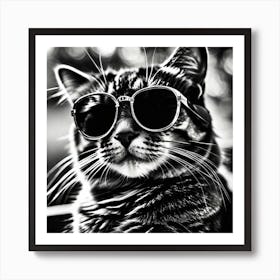 Cat In Sunglasses 26 Art Print