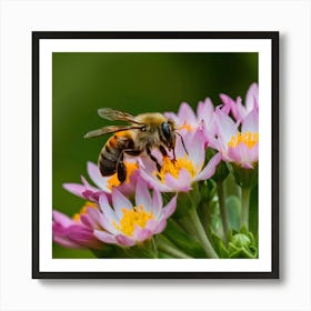 Bee On A Flower 1 Art Print