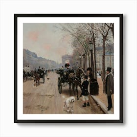 Paris Street Scene Art Print