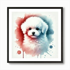 Watercolor Bichon Frise 2 Art Print