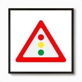 Traffic Light Sign.A fine artistic print that decorates the place.20 Art Print