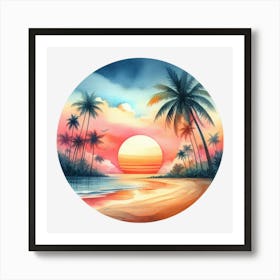 Sunset Beach Art Print