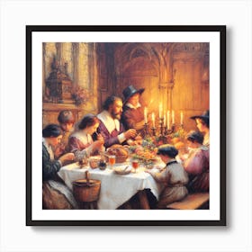 Thanksgiving Dinner Art Print