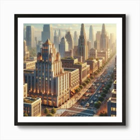 Futuristic Cityscape 17 Art Print