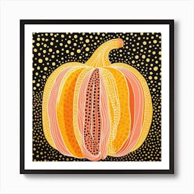Yayoi Kusama Inspired Pumpkin Pink And Orange 15 Art Print