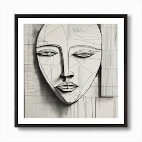 Abstract Face Art Print