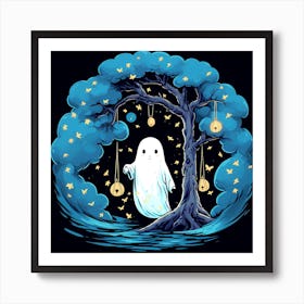 Ghost In The Tree Art Print